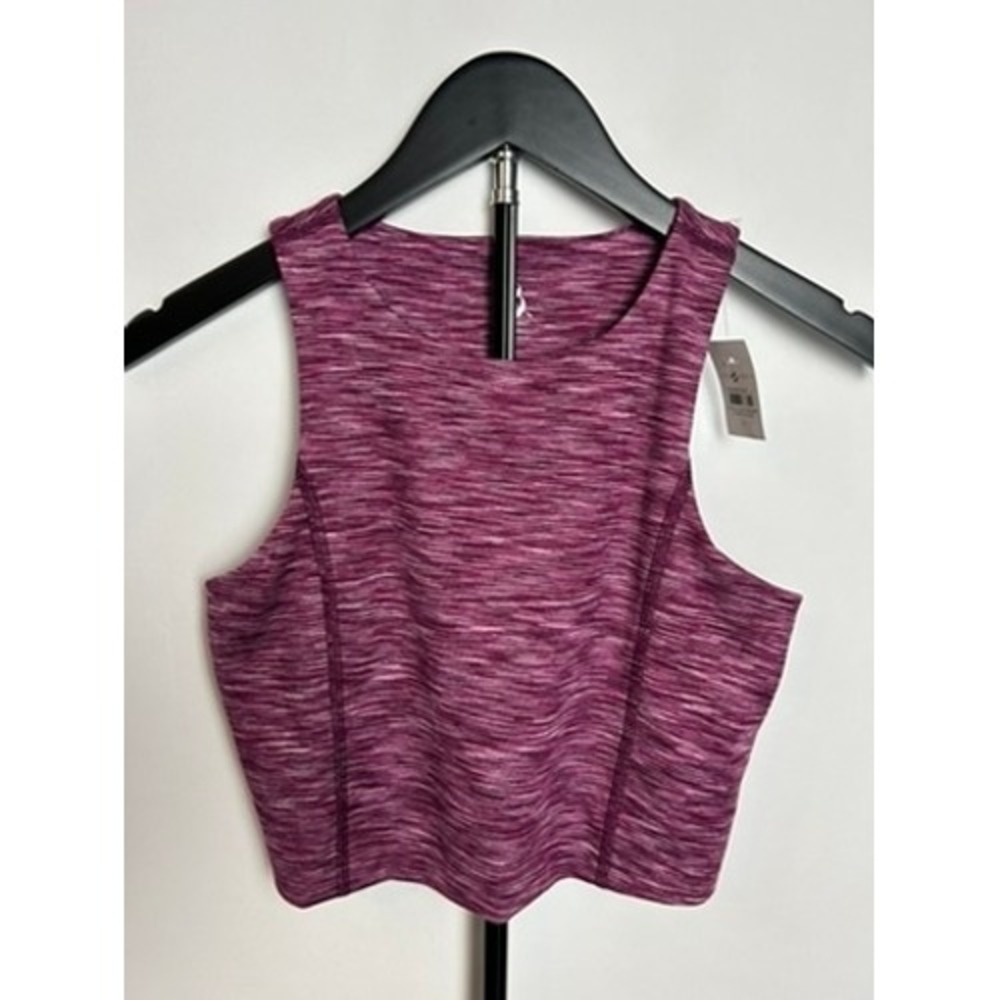 Lou & Grey Women Crop Tank Top Racerback Purple S Yoga Gym Running Athleisure